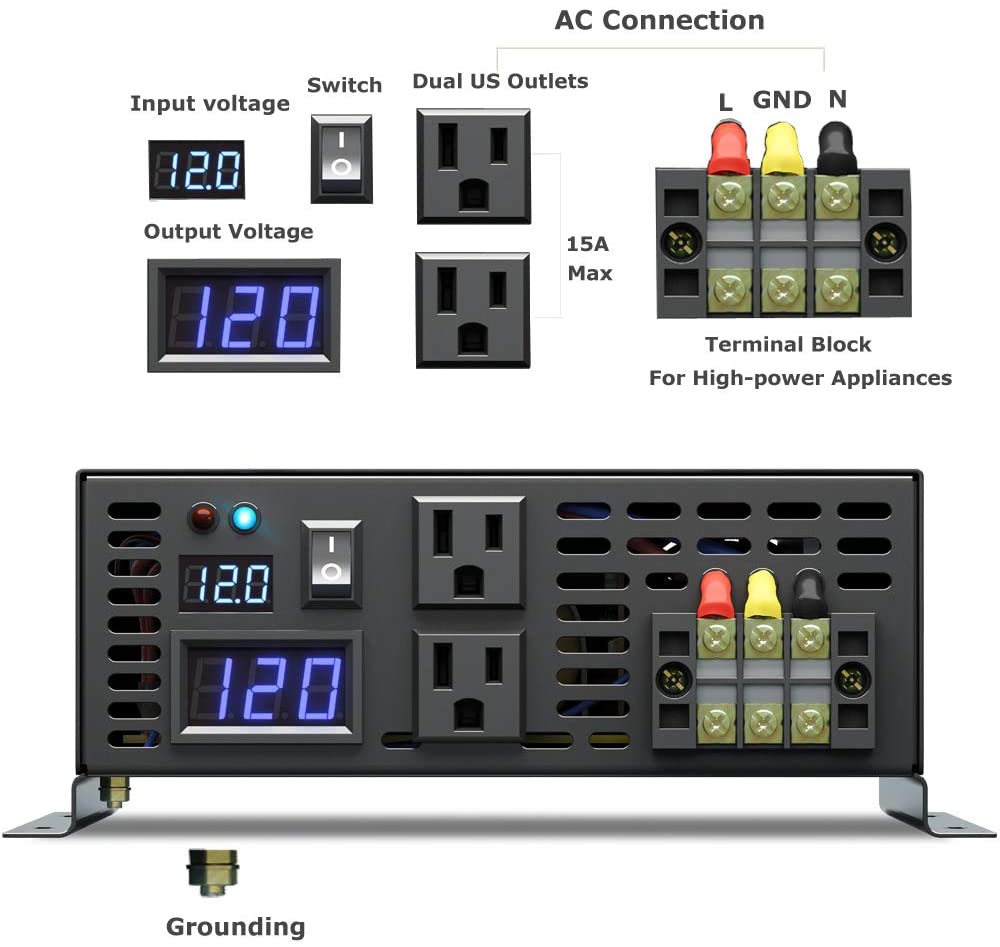 Pure Sine Wave Inverter 5000W  - Pure Sine Wave Inverter 5000W 48V 220V review and price